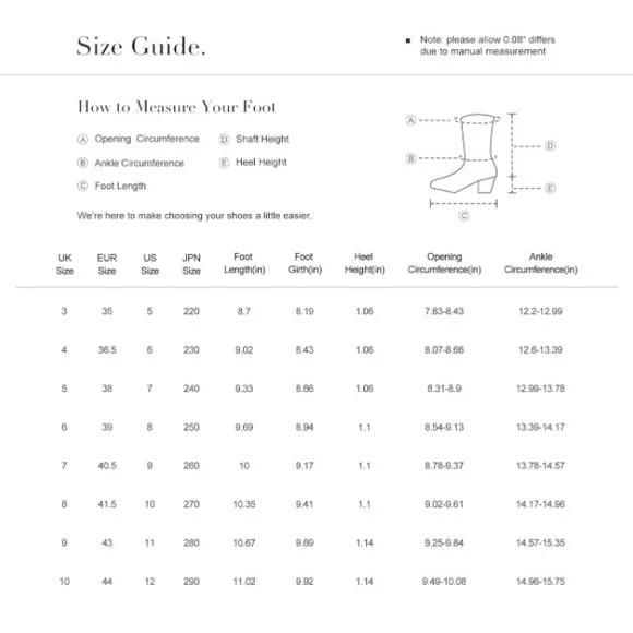 Cowgirl Boots Mid Calf Western Boots - Picture 6 of 9